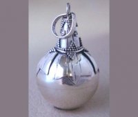 Harmony Necklace, Ornate Hood on Sterling Silver Harmony Ball