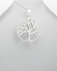 Tree of Life Pendant | Sterling Silver Tree of Life Pendant 28mm