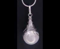 Harmony Necklace, Ornate Hood on Sterling Silver Harmony Ball