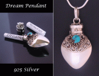 Balinese Dream Pendant Sterling Silver with Turquoise Gemstone