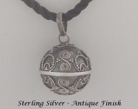 Harmony Ball Sterling Silver Antiqued Balinese Cultural Motifs