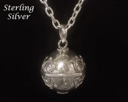 Ornate Harmony Ball Necklace Intricate Detail
