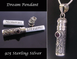 Dream Pendant Sterling Silver with Garnet Gemstone
