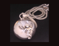 Harmony Ball Angel Caller with Guardian Angel, Sterling Silver