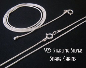 Sterling Silver Snake Chain, 45cm (18") long x 1.0mm