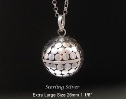 Large 26mm Harmony Ball, Sterling Silver with Polished Discs