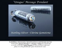 Balinese Dream Pendant Citrine Gemstone, Sterling Silver