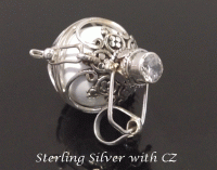 Harmony Ball Sterling Silver with CZ and White Chime Ball