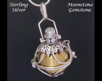 Harmony Ball 26mm Sterling Silver with Moonstone Gemstone