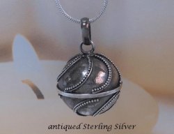 Harmony Necklace Antique Sterling Silver 'Rolling Waves' Design