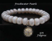 Harmony Ball Bracelet, 925 Harmony Ball, Freshwater Pearls