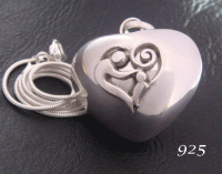 Harmony Necklace 'Mother and Baby' Heart Shape Sterling Silver