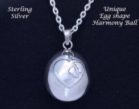 Unique Harmony Ball Necklace Egg Shape with Baby Feet