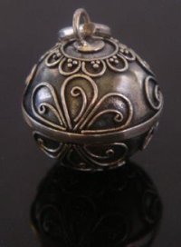Harmony Ball 18mm with Antique Sterling Silver Embossed Finish