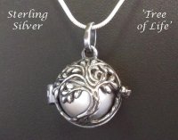 Harmony Ball Tree of Life Necklace, Antiqued Sterling Silver