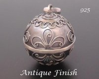 Harmony Ball 20mm in Antique Sterling Silver Finish - Embossing