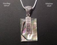 Abalone Shell Pendant, Sterling Silver